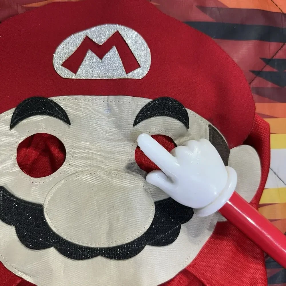 Vintage Mario Kids Mask Cape Facehood & Eyes Super Mario World Luigi Yoshi